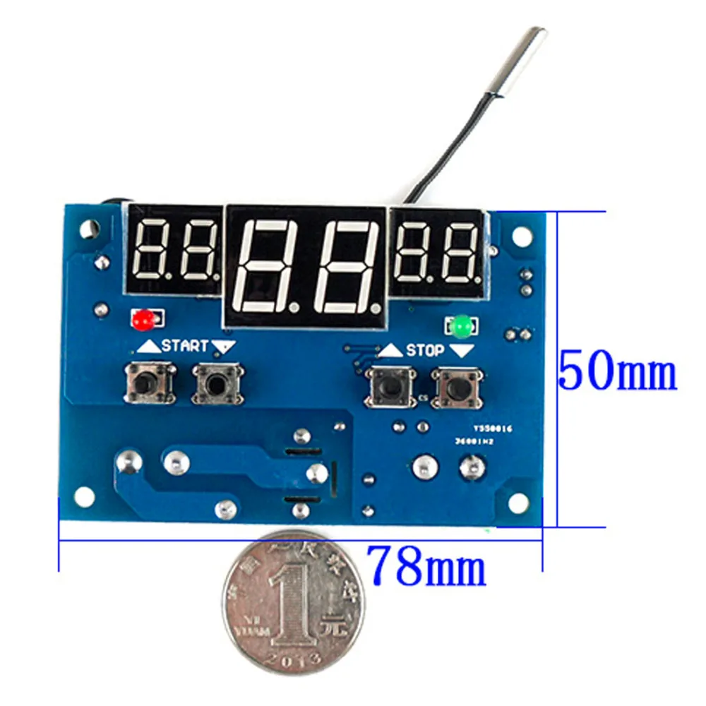 Intelligent Digital Thermostat Temperature Controller DC 12V Regulator with NTC Sensor W1401
Intelligent Digital Thermostat Temperature Controller DC 12V Regulator with NTC Sensor W1401