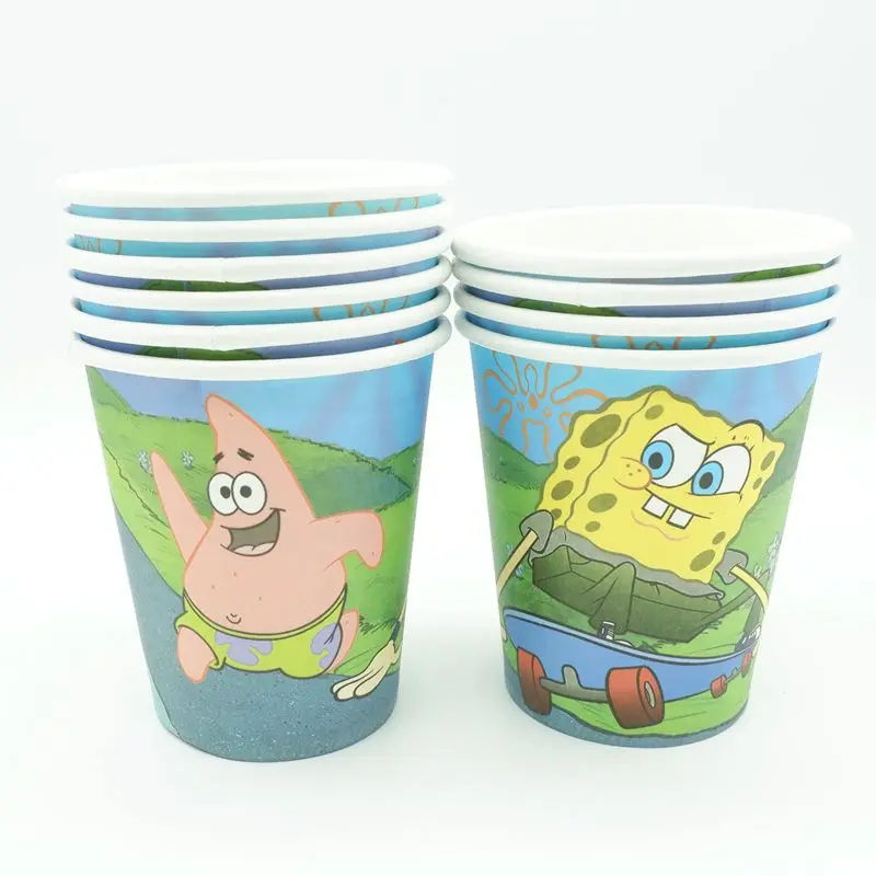 10pcs/lot Sponge Bob Paper Cups Disposable Tableware Wedding Birthday Decorations Baby Shower Theme Festival For Kids Girls Boys
10pcs/lot Sponge Bob Paper Cups Disposable Tableware Wedding Birthday Decorations Baby Shower Theme Festival For Kids Girls Boys
