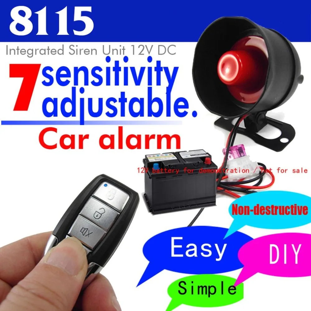 Durable Car Alarm Devices One Way Car Alarm Device Vibration Alarm System M810-8115 Lossless Assembly
Durable Car Alarm Devices One Way Car Alarm Device Vibration Alarm System M810-8115 Lossless Assembly