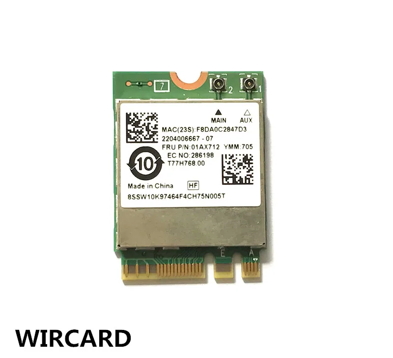 RTL8822BE 802.11ac wlan с Bluetooth-совместимым 4,0 для Thinkpad L470 L570 S5-2ND-GEN T470 T570 X270 YOGA-370 P51S FRU:01AX712
RTL8822BE 802.11ac wlan с Bluetooth-совместимым 4,0 для Thinkpad L470 L570 S5-2ND-GEN T470 T570 X270 YOGA-370 P51S FRU:01AX712