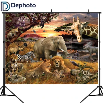 Dephoto Background for photo African Animals Elephant Lion Safari Photography Backdrop photocall photobooth shoot prop
Dephoto Background for photo African Animals Elephant Lion Safari Photography Backdrop photocall photobooth shoot prop