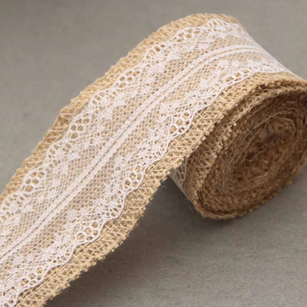 Artistic Jute Burlap Rolls Hessian Ribbon With Lace Vintage Rustic Wedding Decoration Burlap Wedding Favor at Random Pattern
Artistic Jute Burlap Rolls Hessian Ribbon With Lace Vintage Rustic Wedding Decoration Burlap Wedding Favor at Random Pattern