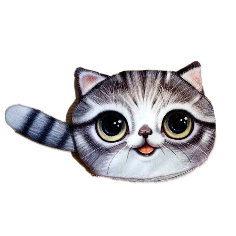 New Small Tail Cat Coin Purse Cute Kids Cartoon Wallet Kawaii Bag Pouch Children Holder Women | Багаж и сумки