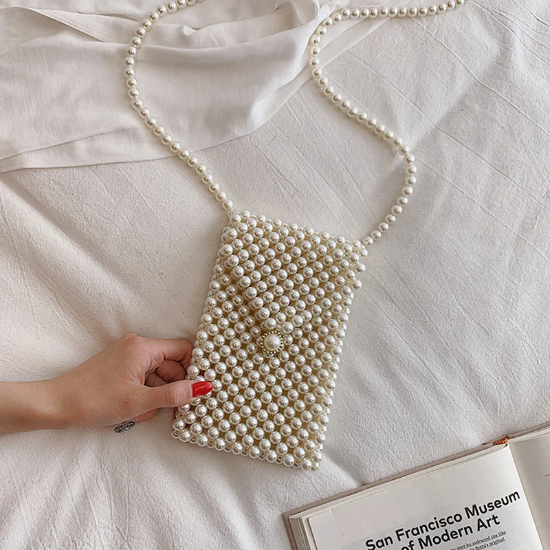 Women Pearl Bags Evening Party Shoulder Bag Handmade Handbags Ladies Elegant Beaded MIni Phone Purse Messenger Crossbody Bags
Women Pearl Bags Evening Party Shoulder Bag Handmade Handbags Ladies Elegant Beaded MIni Phone Purse Messenger Crossbody Bags