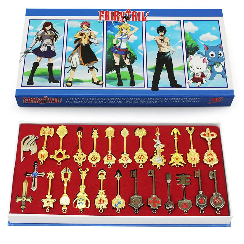 Fairy Tail Lucy 26pcs/set Cosplay Figure Key Keychain Scale & Free Pink Tattoo Heartfilia sign of the zodiac gold Key Doll
Fairy Tail Lucy 26pcs/set Cosplay Figure Key Keychain Scale & Free Pink Tattoo Heartfilia sign of the zodiac gold Key Doll