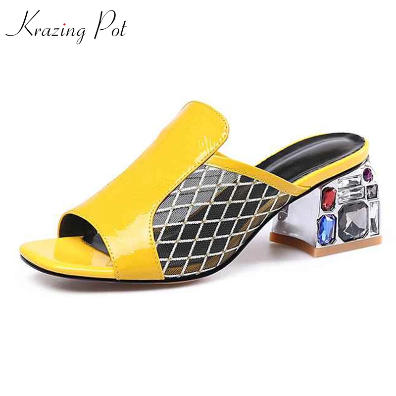 Krazing Pot hot genuine leather air mesh colorful princess peep toe superstar slip on high heels fairy design jelly sandals l98
Krazing Pot hot genuine leather air mesh colorful princess peep toe superstar slip on high heels fairy design jelly sandals l98