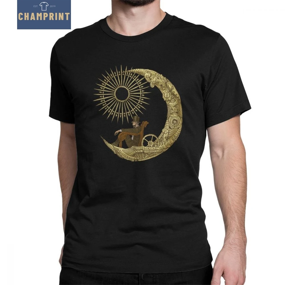 Moon Travel T Shirts Steampunk Tee Shirt Retro Mechanical Gearwheel Men Normal Clothes Vintage T-Shirt Crewneck Purified Cotton
Moon Travel T Shirts Steampunk Tee Shirt Retro Mechanical Gearwheel Men Normal Clothes Vintage T-Shirt Crewneck Purified Cotton