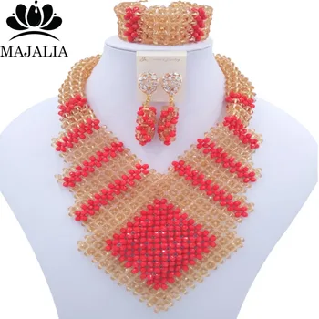 Fashion african jewelry set Gold Champagne nigerian wedding african beads jewelry set Crystal Free shipping Majalia-356
Fashion african jewelry set Gold Champagne nigerian wedding african beads jewelry set Crystal Free shipping Majalia-356