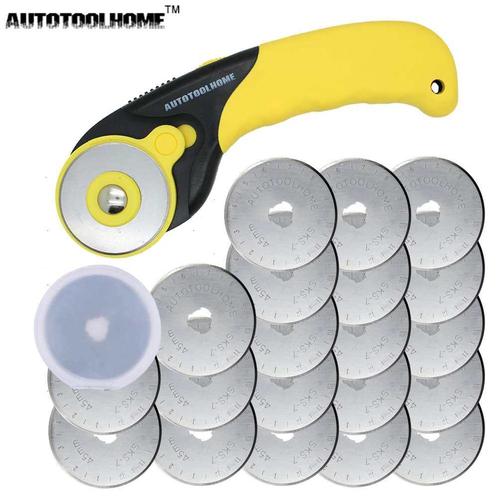 45mm Rotary Cutter 20PC Refill Blades Set For OLFA Fabric Paper Vinyl Circular Cutting Knife Patchwork Leather Sewing Tool
45mm Rotary Cutter 20PC Refill Blades Set For OLFA Fabric Paper Vinyl Circular Cutting Knife Patchwork Leather Sewing Tool