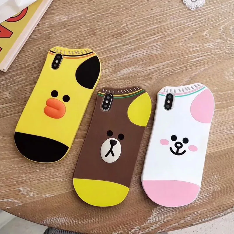 Cartoon Silicone Phone Case For iPhone 7 8 Plus XS MAX XR Cute Soft Bear socks Cover For iPhone X 6 6S Plus Coque Fundas
Cartoon Silicone Phone Case For iPhone 7 8 Plus XS MAX XR Cute Soft Bear socks Cover For iPhone X 6 6S Plus Coque Fundas