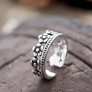 New Exquisite Retro 925 Sterling Silver Jewelry Corolla Female Christmas Gift Crown Flower Personality Opening Rings SR115
New Exquisite Retro 925 Sterling Silver Jewelry Corolla Female Christmas Gift Crown Flower Personality Opening Rings SR115