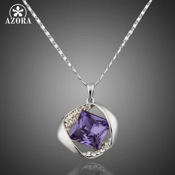 AZORA White Gold Color Stellux Austrian Crystals Pendant Necklace for Valentine's Day Gift of Love TN0012
AZORA White Gold Color Stellux Austrian Crystals Pendant Necklace for Valentine's Day Gift of Love TN0012