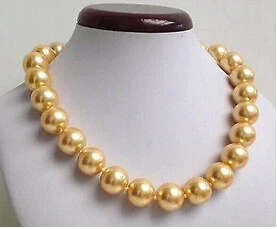 18" LONG GOLD SOUTH SEA SHELL PEARL BEADED 14mm NECKLACE AAA>Wholesale Lovely Women's Wedding Jewelry
18" LONG GOLD SOUTH SEA SHELL PEARL BEADED 14mm NECKLACE AAA>Wholesale Lovely Women's Wedding Jewelry