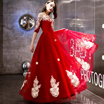 Vestido De Festa Red A-line Long Evening Gowns Fashion Off the Shoulder Party Dress Half Sleeve Embroidery Women Formal Dresses
Vestido De Festa Red A-line Long Evening Gowns Fashion Off the Shoulder Party Dress Half Sleeve Embroidery Women Formal Dresses