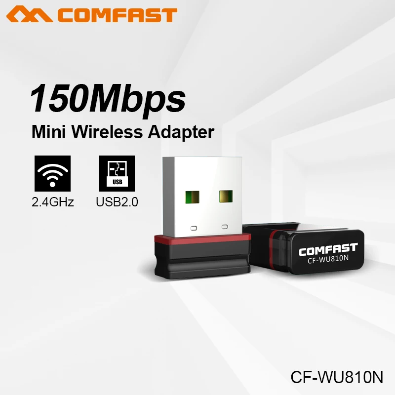 

150Mbps Comfast USB Wireless wifi Adapter 2dBi Antenna Frequency 2.4GHz Network LAN Card 802.11b/g/n Mini Adaptor for Desktop
