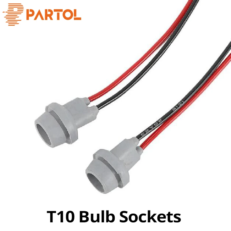Partol 2pcs T10 W5W W3W 147 152 158 159 161 168 LED Car Lamp Lights Bulb Sockets Adapters Extension Connector Plug Bulb Holder
Partol 2pcs T10 W5W W3W 147 152 158 159 161 168 LED Car Lamp Lights Bulb Sockets Adapters Extension Connector Plug Bulb Holder