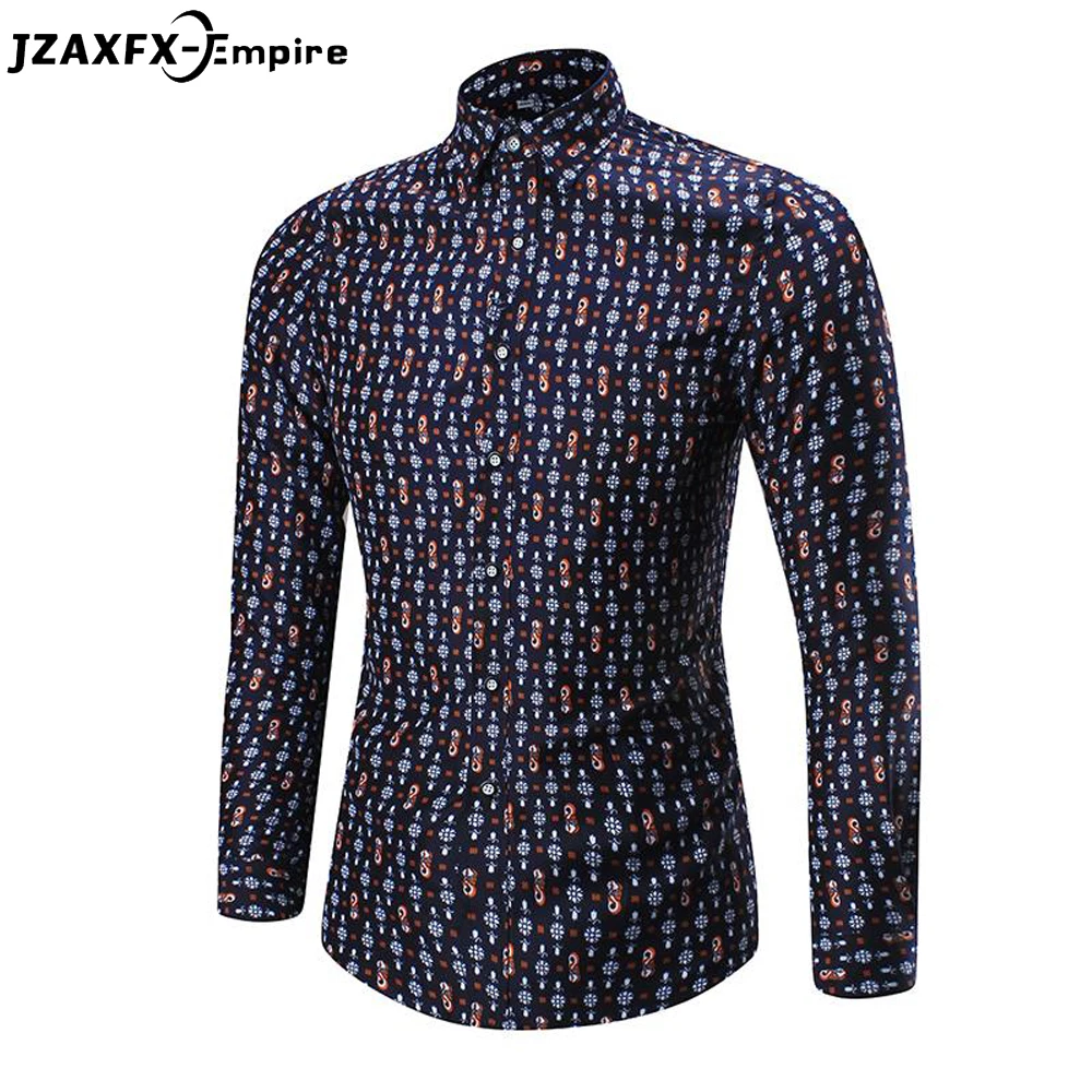 2018 New Men Fashion Casual Long Sleeved Printed shirt Brand-Clothing camisa masculina Male Floral Dress Shirt
2018 New Men Fashion Casual Long Sleeved Printed shirt Brand-Clothing camisa masculina Male Floral Dress Shirt