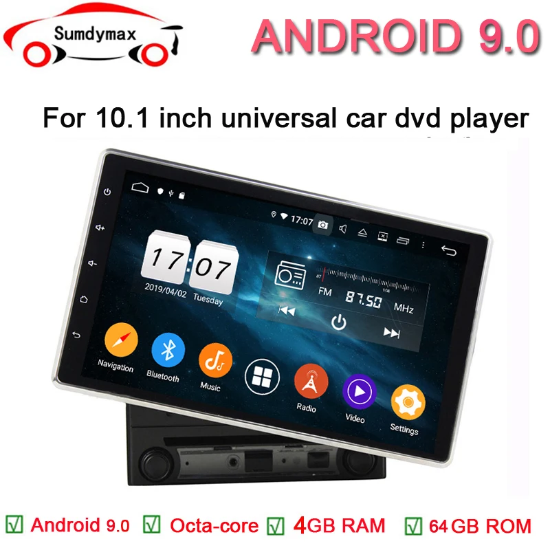 1024*600 octa Core 2 din 10.1" android 9.0 Universal Car Radio DVD Player Rotatable Face Panel With GPS WIFI Bluetooth USB DVR
1024*600 octa Core 2 din 10.1" android 9.0 Universal Car Radio DVD Player Rotatable Face Panel With GPS WIFI Bluetooth USB DVR