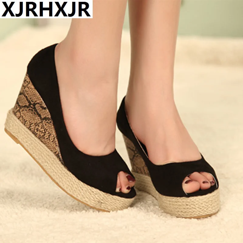 2019 New Women's Shoes Korean Version of the Sexy Single Shoes Hemp Fsh Mouth Snake Pattern Thick Bottom Wedges Female Sandals
2019 New Women's Shoes Korean Version of the Sexy Single Shoes Hemp Fsh Mouth Snake Pattern Thick Bottom Wedges Female Sandals