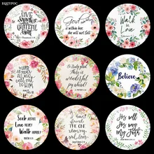 Thần Chữ Cái Hoa Tủ Lạnh Nam Châm Máy Làm Trích Dẫn 30 MM Vòm Kính Từ Tủ Lạnh Dán Note Giá Đỡ Kitô Giáo Trang Trí Nhà(China)