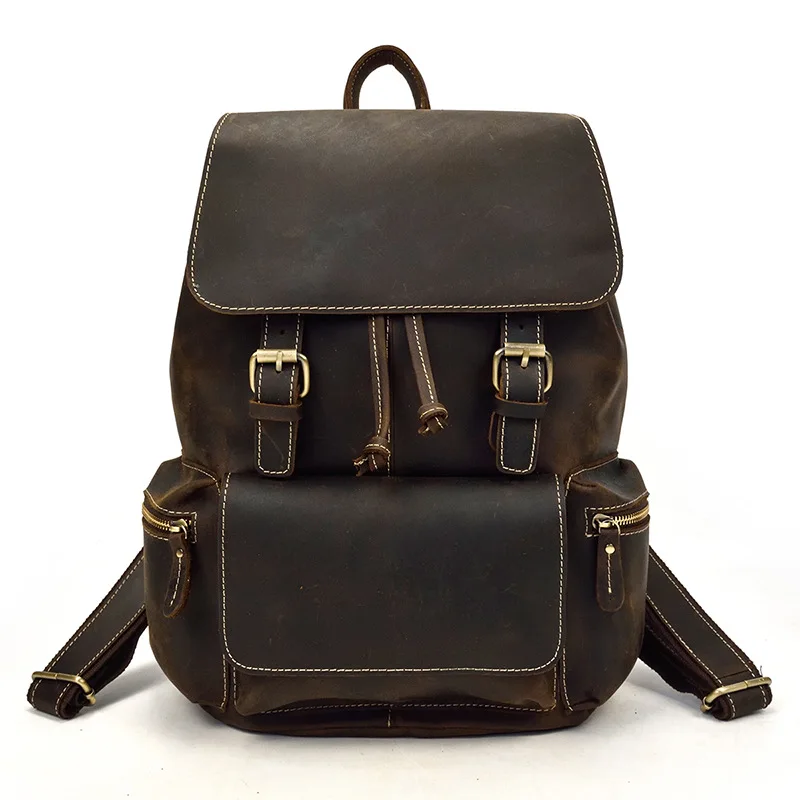 100% Genuine Leather Men Backpacks Crazy Horse Real Natural Leather Student Backpack Boy Luxury Brand Business Laptop School Bag
100% Genuine Leather Men Backpacks Crazy Horse Real Natural Leather Student Backpack Boy Luxury Brand Business Laptop School Bag