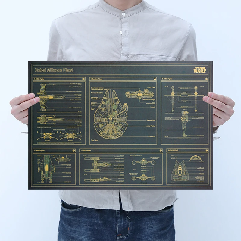 Vintage Classic Movie Star Wars Rebel Allience Fleet Poster Cafe Bar Home Decor Retro Kraft Paper Painting Wall Sticker Paper
Vintage Classic Movie Star Wars Rebel Allience Fleet Poster Cafe Bar Home Decor Retro Kraft Paper Painting Wall Sticker Paper