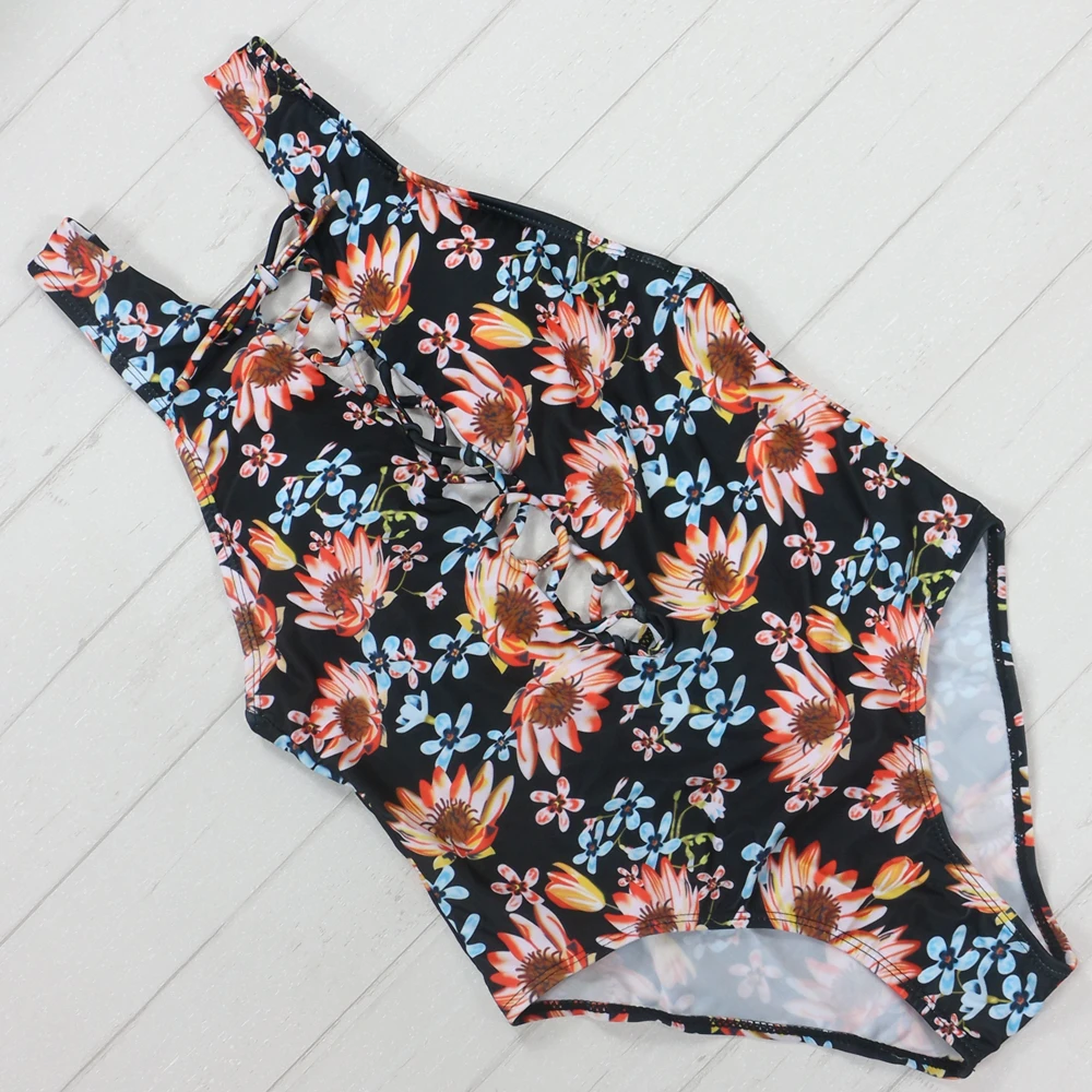 New Arrival One Piece Swimsuit Sexy Women Swimwear Floral Print Bathing Suit Vintage Sexy Lace Up Front Swimsuit with Pads
New Arrival One Piece Swimsuit Sexy Women Swimwear Floral Print Bathing Suit Vintage Sexy Lace Up Front Swimsuit with Pads