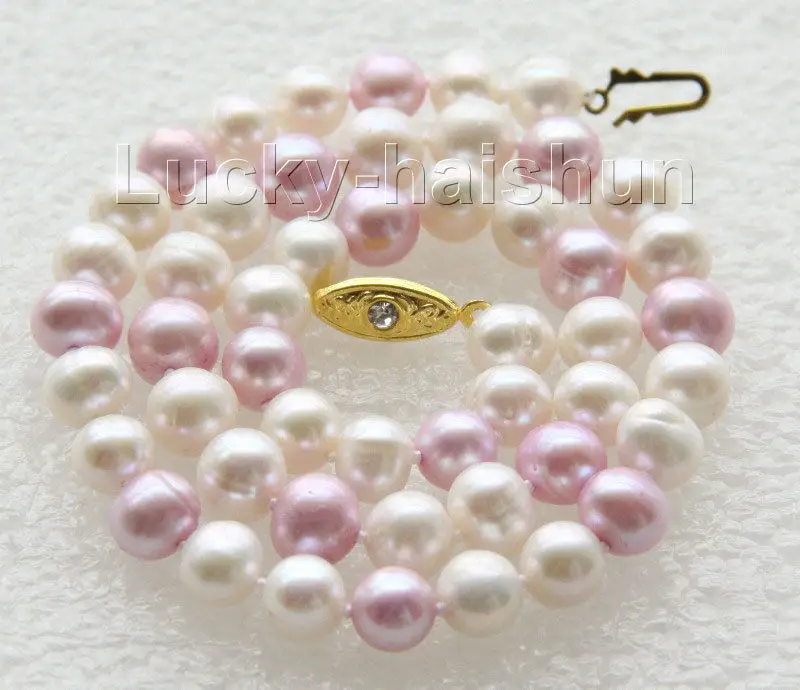 Free Shipping>> new hot 17" 9mm round white lavender MIX freshwater pearls necklace j9410
Free Shipping>> new hot 17" 9mm round white lavender MIX freshwater pearls necklace j9410