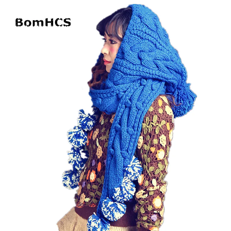 BomHCS Sweet Winter Warm Women's Big Scarf with Hat with Pompoms 100% Handmade Knitted Beanie Neckerchief Cap
BomHCS Sweet Winter Warm Women's Big Scarf with Hat with Pompoms 100% Handmade Knitted Beanie Neckerchief Cap