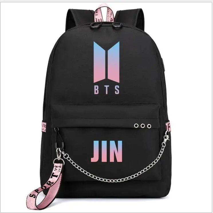 USB charging Travel backpack KPOP BTS JUNG KOOK Fans Nylon Women Backpack Girls boys Rucksacks Men Student School Bag Mochilas
USB charging Travel backpack KPOP BTS JUNG KOOK Fans Nylon Women Backpack Girls boys Rucksacks Men Student School Bag Mochilas
