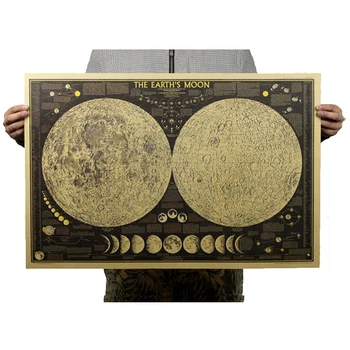 Vintage The Earth's Moon Wall Stickers Home Decor Art Wallpaper decoration Retro Paper Matte Kraft Paper Map Of Moon
Vintage The Earth's Moon Wall Stickers Home Decor Art Wallpaper decoration Retro Paper Matte Kraft Paper Map Of Moon