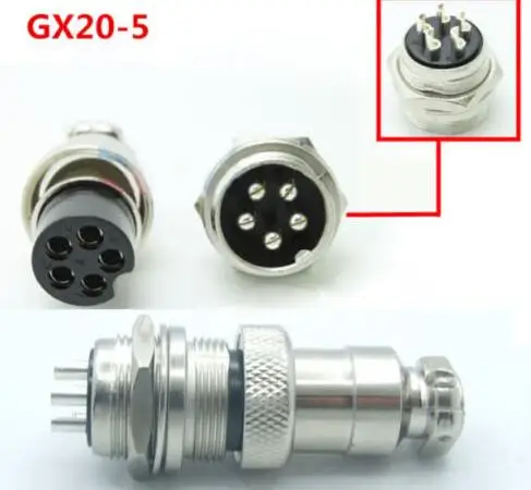 Free Shipping 1 pair GX20-5P Male & Female Plug GX20 5P Diameter 20mm Wire Panel Circular Connector Aviation Socket PLug
Free Shipping 1 pair GX20-5P Male & Female Plug GX20 5P Diameter 20mm Wire Panel Circular Connector Aviation Socket PLug