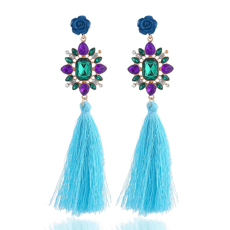 Hot Colorful Flower Crystal Earrings Big Brand Charm Rhinestone Starburst Pendant Gem Statement Earrings Jewelry Femme Bijoux
Hot Colorful Flower Crystal Earrings Big Brand Charm Rhinestone Starburst Pendant Gem Statement Earrings Jewelry Femme Bijoux