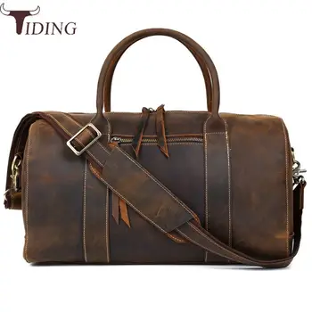 Tiding Luxury Genuine Leather Men Travel Bag Vintage Women Luggage Handbag Duffle Bag Soft Travel Tote Bag Weekend Overnight Bag
Tiding Luxury Genuine Leather Men Travel Bag Vintage Women Luggage Handbag Duffle Bag Soft Travel Tote Bag Weekend Overnight Bag