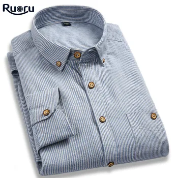 Ruoru Brand 100% Cotton Solid Striped Shirt Men Spring Casual Shirts Slim Dress Shirt Camisa Male White Black Plus Size 4XL
Ruoru Brand 100% Cotton Solid Striped Shirt Men Spring Casual Shirts Slim Dress Shirt Camisa Male White Black Plus Size 4XL