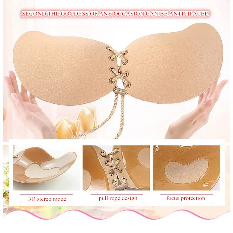 Seamless Invisible Bra Adhesive Silicone Backless Bralette Strapless Push Up Bra Sexy Lingerie Fly Bra Women Underwear 14