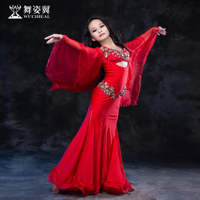 Hot Sale New Oriental Dance Costumes Wuchieal kids girls Belly Dance Costume bra+dress suits performance Clothes RT166
Hot Sale New Oriental Dance Costumes Wuchieal kids girls Belly Dance Costume bra+dress suits performance Clothes RT166