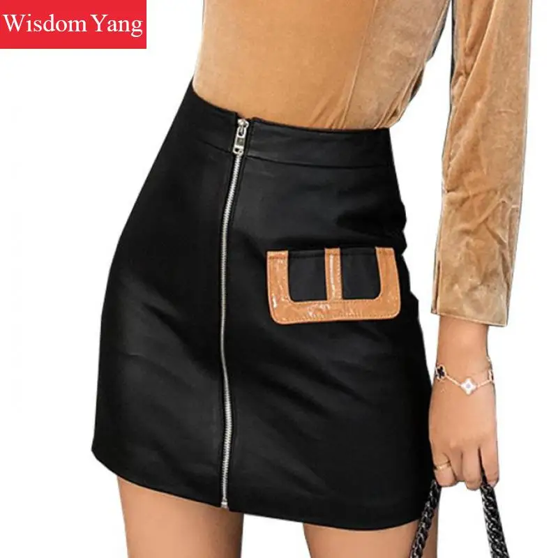Autumn Real Sheep Skin Genuine Leather Wrap Skirt High Waisted Mini Skirts Womens E Pockets Sexy Party Ladies Sexy Short Skirt
Autumn Real Sheep Skin Genuine Leather Wrap Skirt High Waisted Mini Skirts Womens E Pockets Sexy Party Ladies Sexy Short Skirt