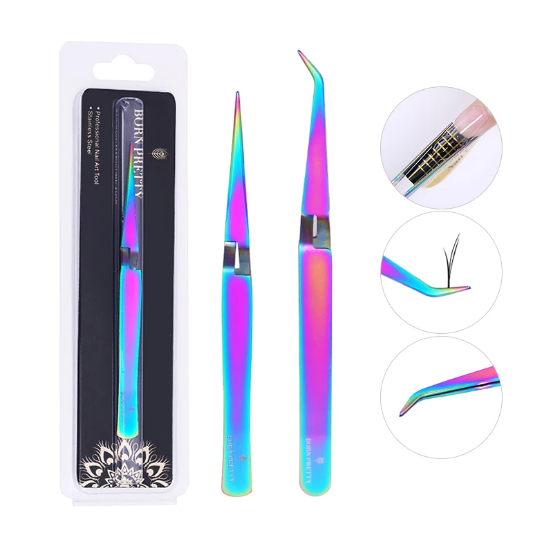 BORN PRETTY 1pcs Curved Tweezers Rainbow Eyelash Extension Nails Decor Picker Dead Skin Remover Manicure Makeup Nail Tools
BORN PRETTY 1pcs Curved Tweezers Rainbow Eyelash Extension Nails Decor Picker Dead Skin Remover Manicure Makeup Nail Tools