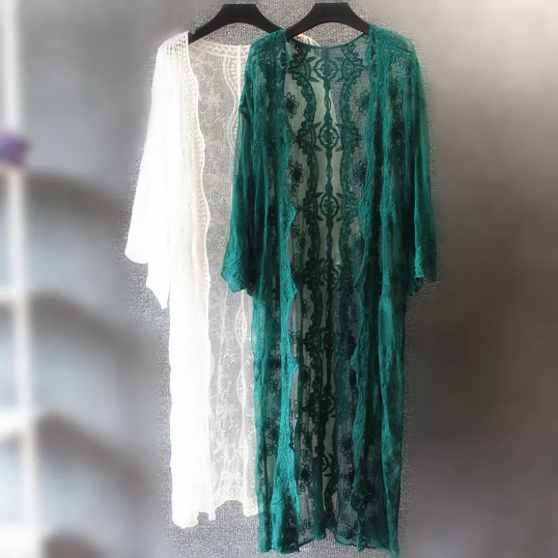 summer women beach long sleeve lace cardigans lady embroidery green Emerald lace kimonos female long lace shirts Emerald tops
summer women beach long sleeve lace cardigans lady embroidery green Emerald lace kimonos female long lace shirts Emerald tops