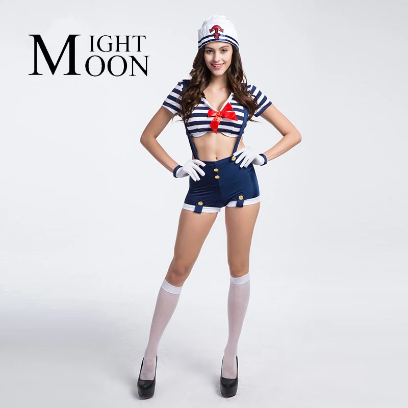 MOONIGHT Sexy Strap Woman's Sailor Cosplay Disfraces Navy Suit Stage Role Play Costumes Halloween Masquerade
MOONIGHT Sexy Strap Woman's Sailor Cosplay Disfraces Navy Suit Stage Role Play Costumes Halloween Masquerade