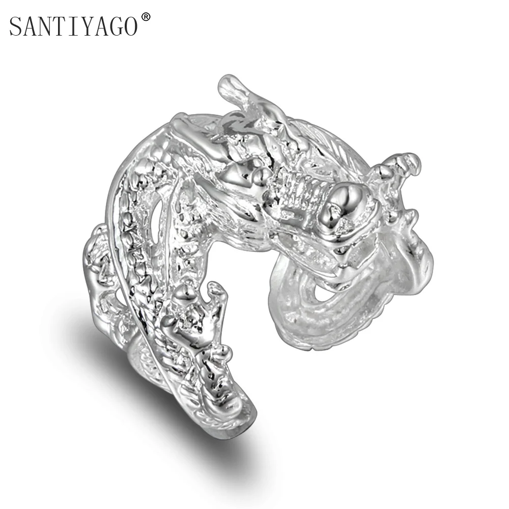 Fashion Classic Men's Dragon ring Jewelry Silver Plated Carve dragon Adjustable Statement Rings For Women Party
Fashion Classic Men's Dragon ring Jewelry Silver Plated Carve dragon Adjustable Statement Rings For Women Party