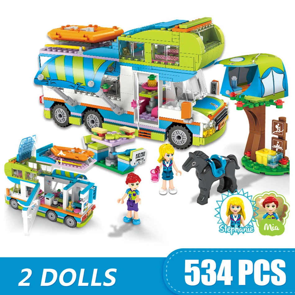 546PCS Small Building Blocks Compatible with Legoe Mia's Camper Van Trailer Toys for girls boys children gift DIY
546PCS Small Building Blocks Compatible with Legoe Mia's Camper Van Trailer Toys for girls boys children gift DIY