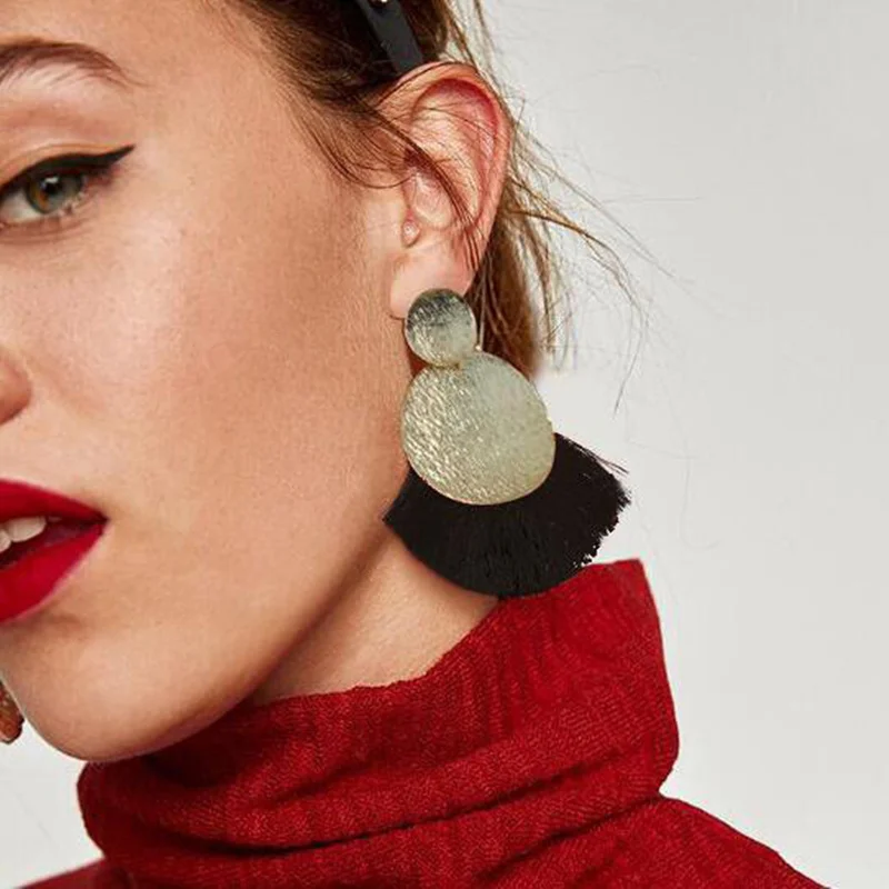 Tassel Earrings For Women Bohemian Statement Long Dangle Earring Circle Flower Charms Earings Fringing earrings jewelry Gift
Tassel Earrings For Women Bohemian Statement Long Dangle Earring Circle Flower Charms Earings Fringing earrings jewelry Gift