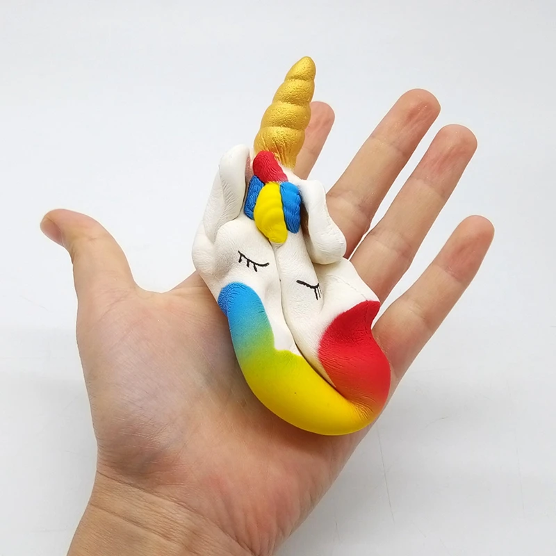 Cute Kawaii Colorful Galaxy Cartoon Unicorn Squishy Donut Slow Rising Stress Relief Squeeze Funny Antistress Toy For Kid Squishi