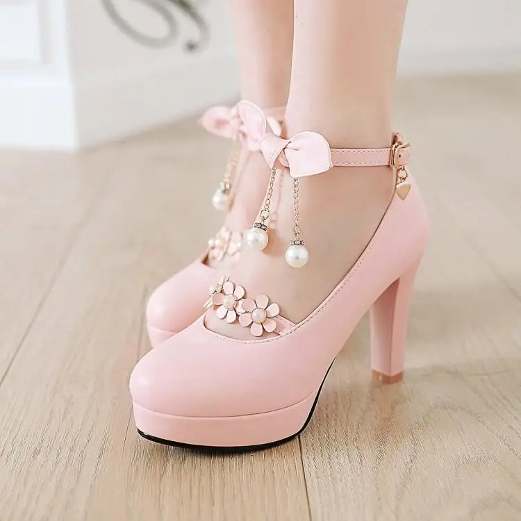 Kawaii Girl Tea Party Sweet Korean Harajuku Style High-heeled Mori girl Pearl Lolita Flower Lolita High Heel Student Shoes
Kawaii Girl Tea Party Sweet Korean Harajuku Style High-heeled Mori girl Pearl Lolita Flower Lolita High Heel Student Shoes