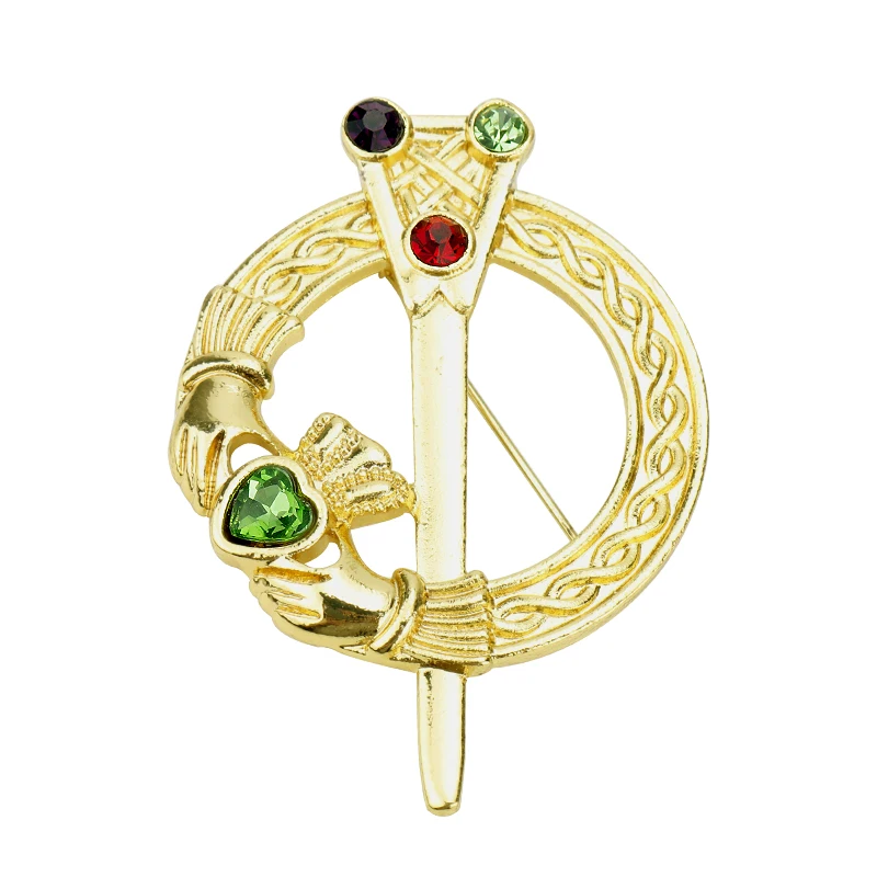 MQCHUN New Irish Gold Claddagh Celtic Brooch For Women Fashion Love Heart Crown Crystal Pins Brooches Wedding jewelry Gifts
MQCHUN New Irish Gold Claddagh Celtic Brooch For Women Fashion Love Heart Crown Crystal Pins Brooches Wedding jewelry Gifts