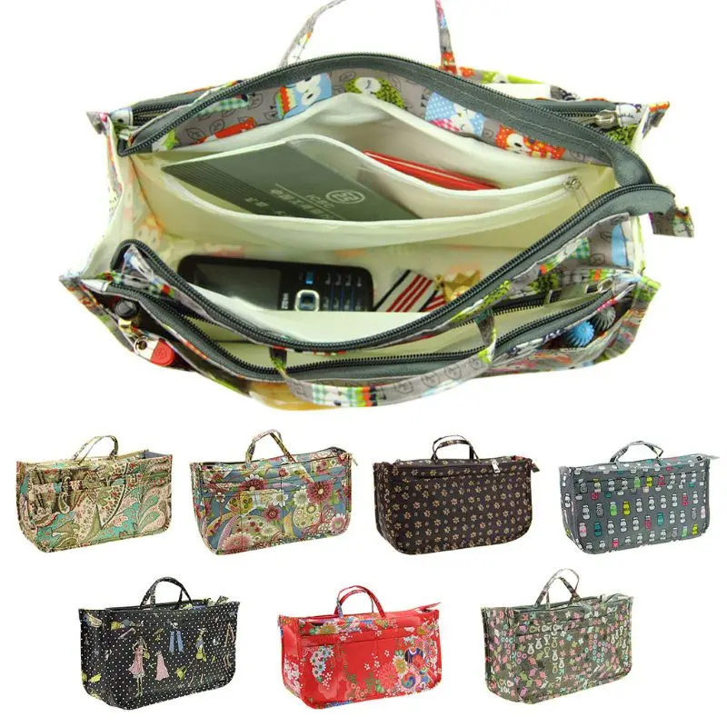 THINKTHENDO Women Printed Makeup Bag Purse Handbag Tote Insert Organizer 13 Pockets With Zipper and Handles Cosmetic Cases
THINKTHENDO Women Printed Makeup Bag Purse Handbag Tote Insert Organizer 13 Pockets With Zipper and Handles Cosmetic Cases