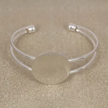 Blank Bangle Bases with 30mm Flat Circle Glue Pad Cabochon Open Cuff Bracelet Bangle Settings Findings Craft Jewelry Making
Blank Bangle Bases with 30mm Flat Circle Glue Pad Cabochon Open Cuff Bracelet Bangle Settings Findings Craft Jewelry Making