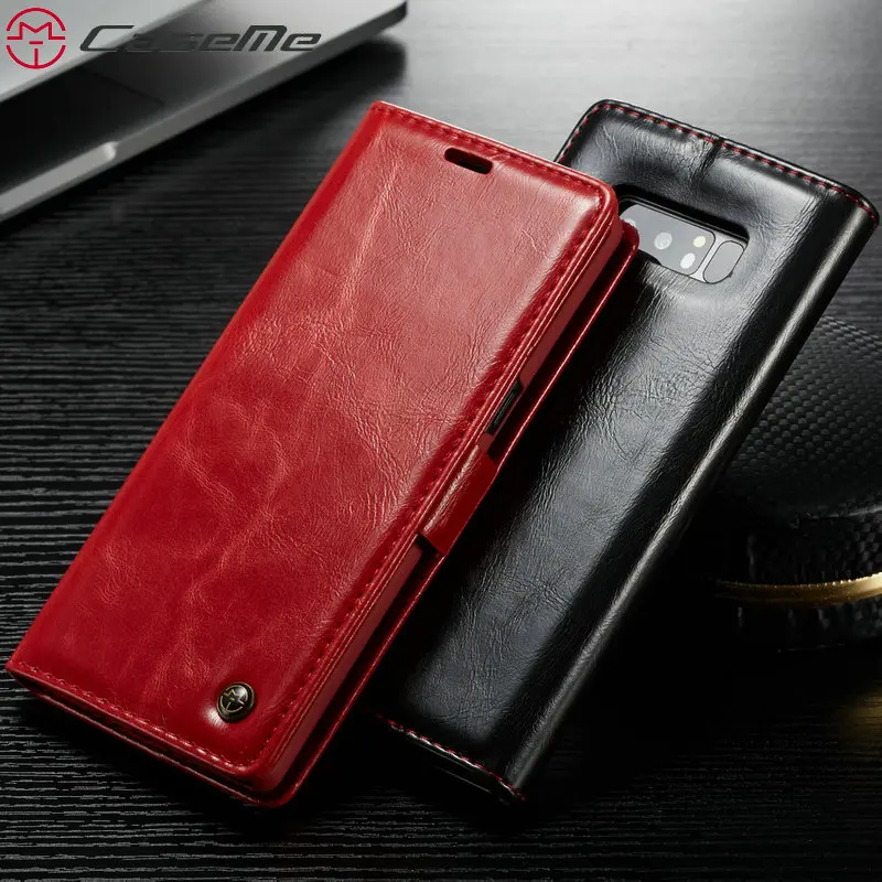 Чехол Кошелек CaseMe для samsung Galaxy Note 8 5 4 с подставкой кожаный флип чехол Ультратонкий